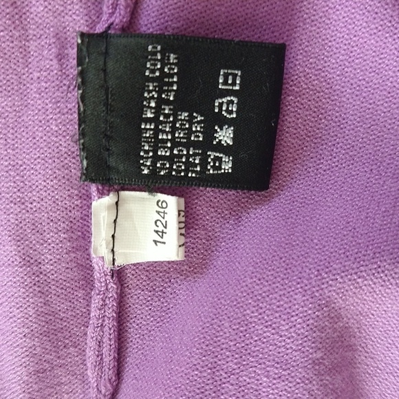 C'est city orchid purple cardigan minimal gold buttons large - Picture 4 of 12